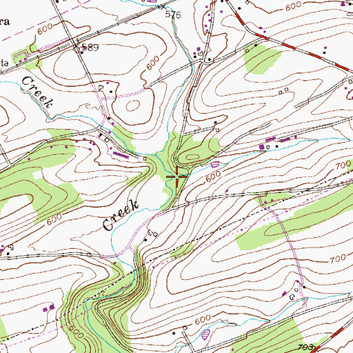 Topographic Map of Meetinghouse Creek, PA
