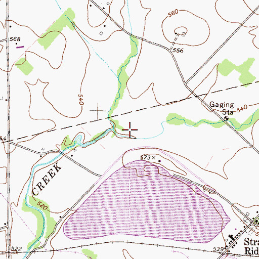 Topographic Map of Middle Branch Chillisquaque Creek, PA