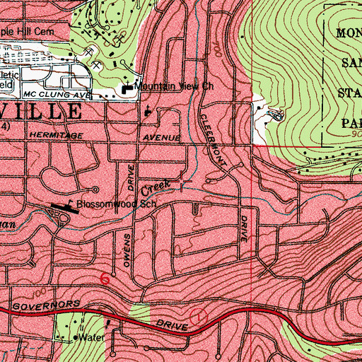 Topographic Map of Fagan Hollow, AL