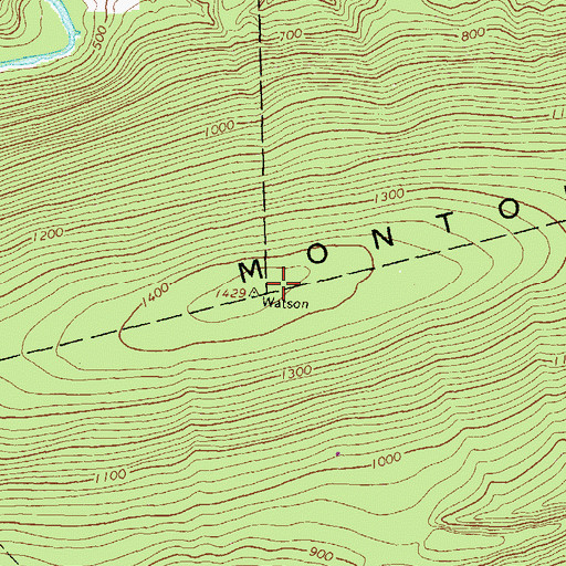 Topographic Map of Montour Ridge, PA