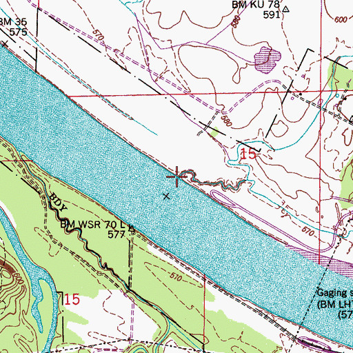 Topographic Map of Fearn Branch, AL
