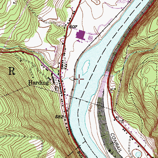 Topographic Map of Obendoffers Creek, PA