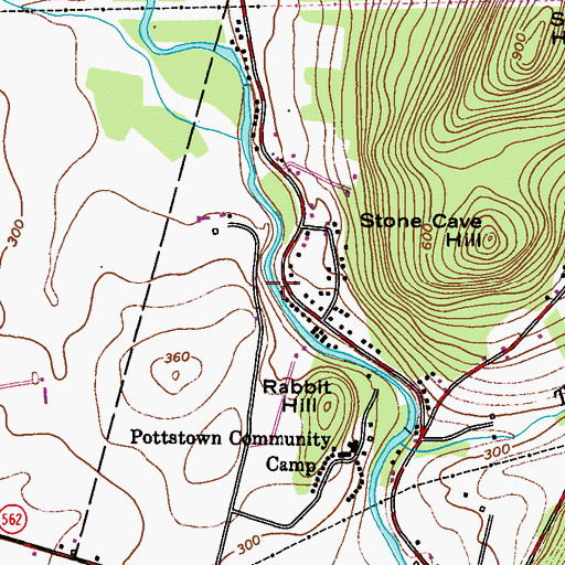Topographic Map of Oley Valley, PA