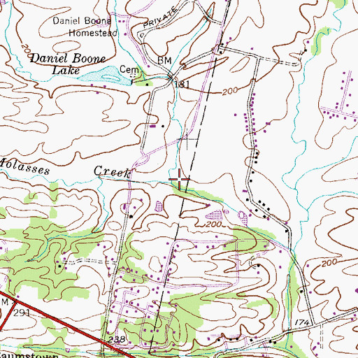 Topographic Map of Owatin Creek, PA
