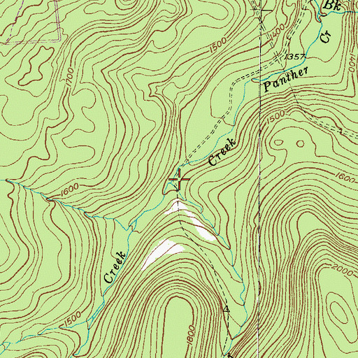 Topographic Map of Painter Creek, PA