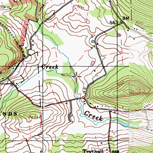 Topographic Map of Pine Creek, PA