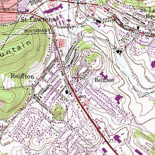 Topographic Map of Reiffton, PA