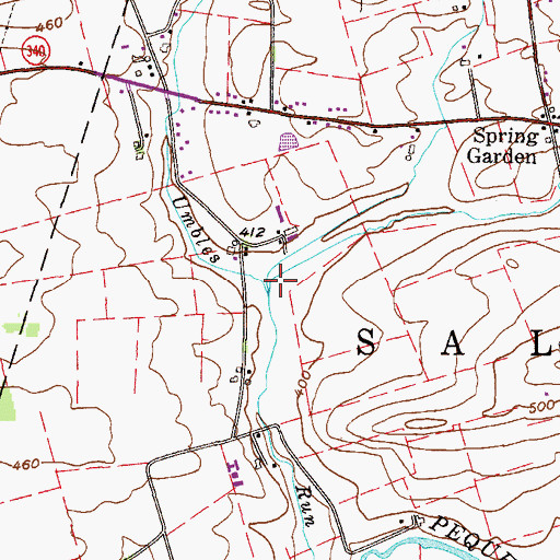 Topographic Map of Richardson Run, PA