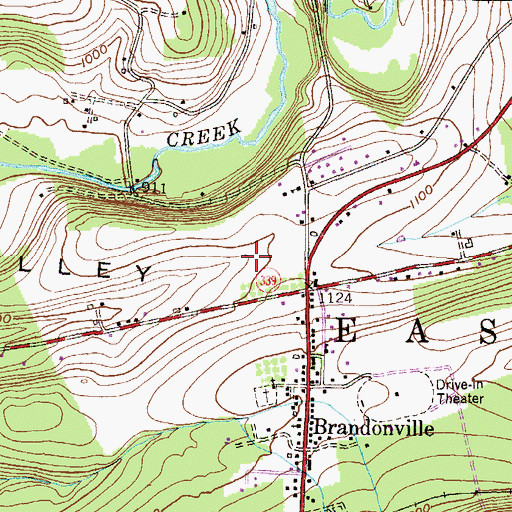 Topographic Map of Ringtown Valley, PA