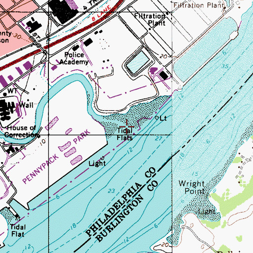 Topographic Map of Rockledge Branch, PA