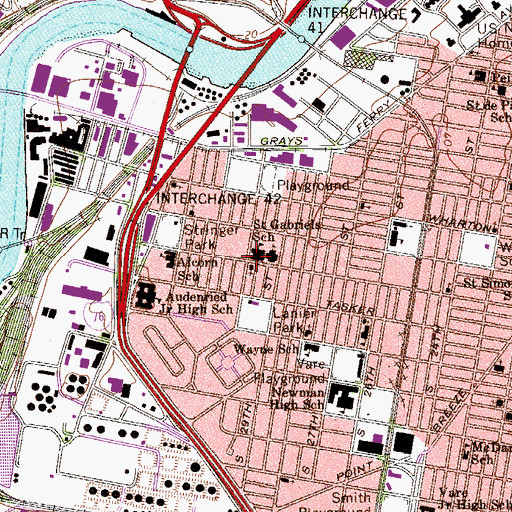 Topographic Map of Saint Gabriels School, PA