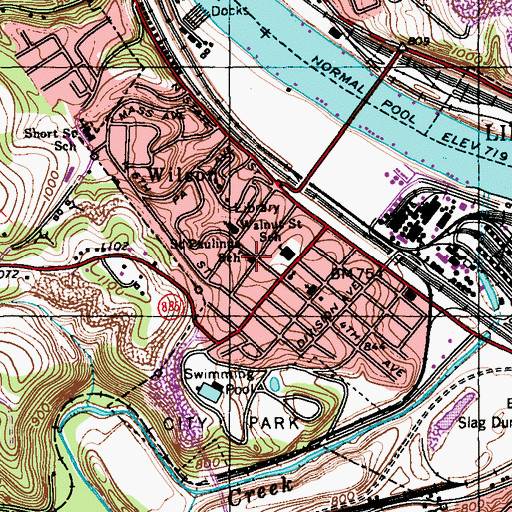 Topographic Map of Saint Paulinus School, PA