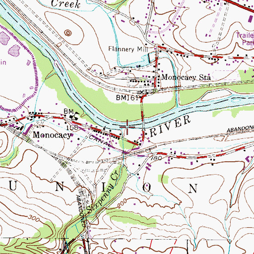 Topographic Map of Sixpenny Creek, PA