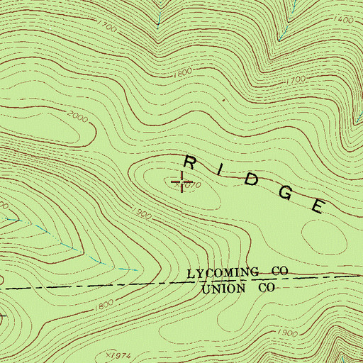 Topographic Map of South White Deer Ridge, PA