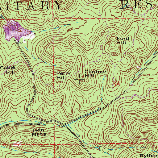 Topographic Map of Gardner Hill, AL