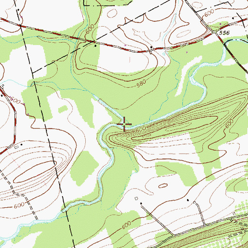 Topographic Map of Stony Run, PA