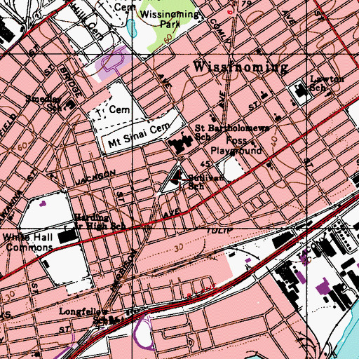 Topographic Map of Sullivan School, PA