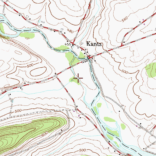 Topographic Map of Susquehecka Creek, PA