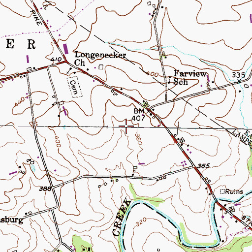 Topographic Map of Talmage, PA