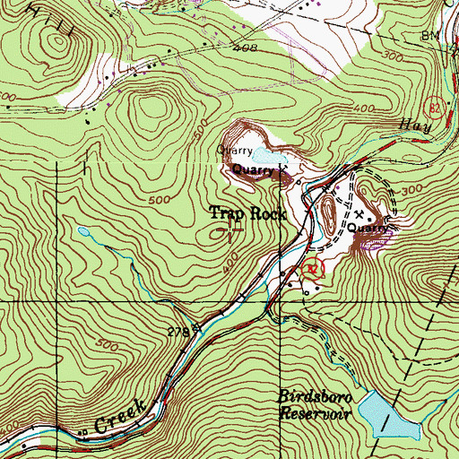 Topographic Map of Trap Rock, PA