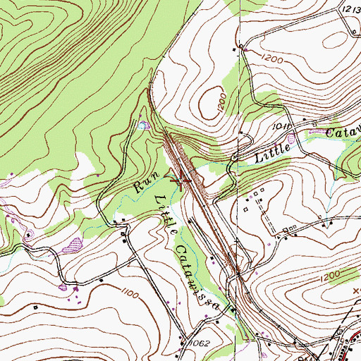Topographic Map of Trexler Run, PA