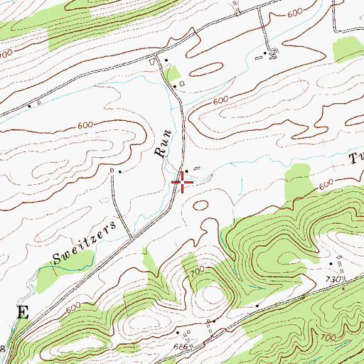 Topographic Map of Turkey Run, PA