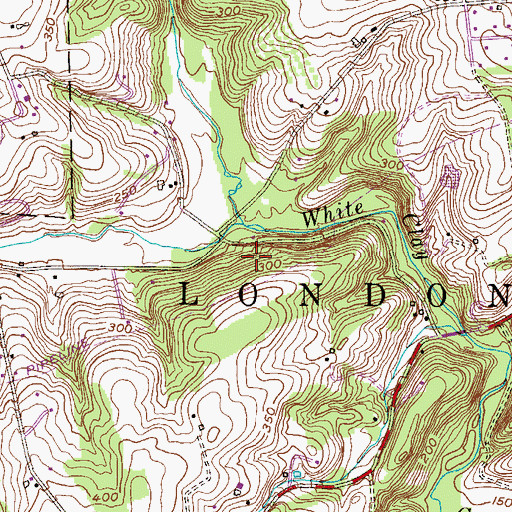 Topographic Map of West Branch White Clay Creek, PA