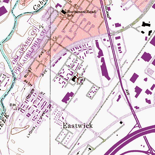 Topographic Map of Wolf School, PA