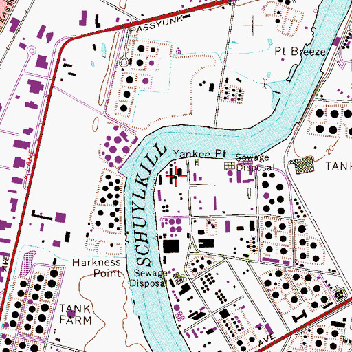 Topographic Map of Yankee Point, PA
