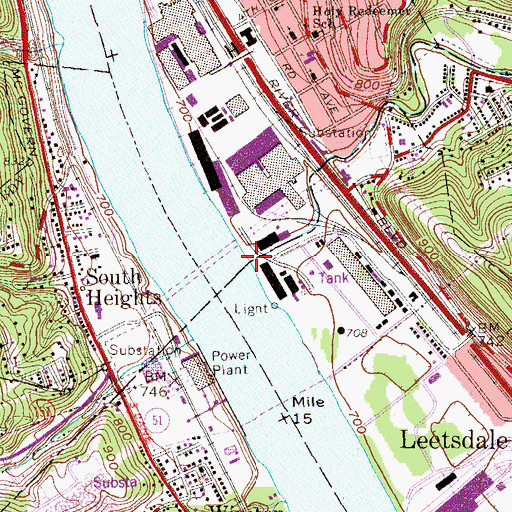 Topographic Map of Big Sewickley Creek, PA