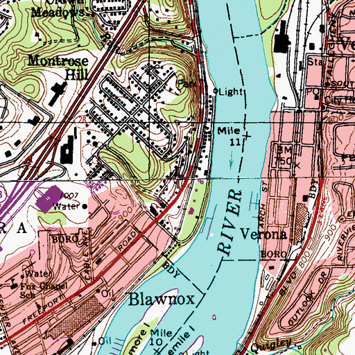 Topographic Map of Montrose Union Church, PA