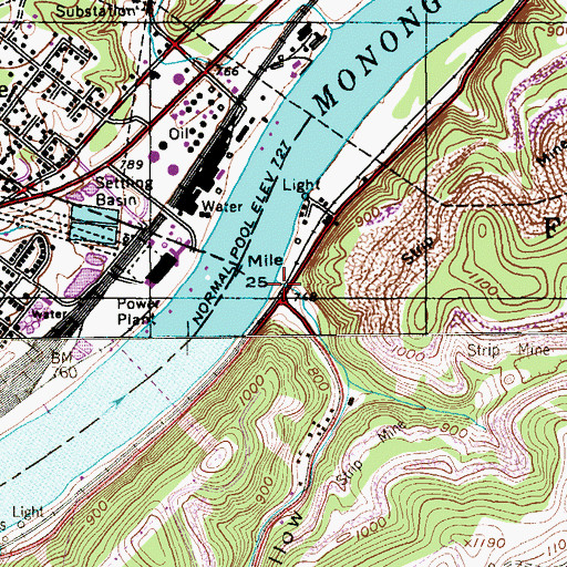 Topographic Map of Perry Mill Run, PA