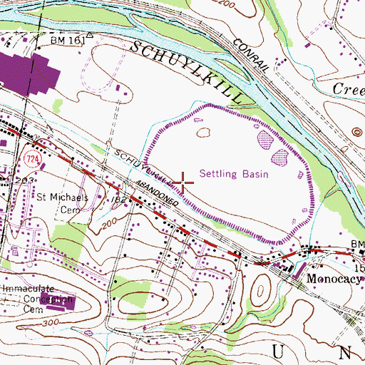 Topographic Map of Schuylkill Canal, PA