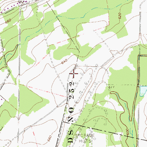 Topographic Map of State Game Lands Number 252, PA