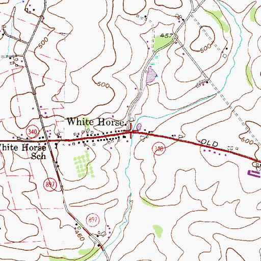Topographic Map of White Horse, PA