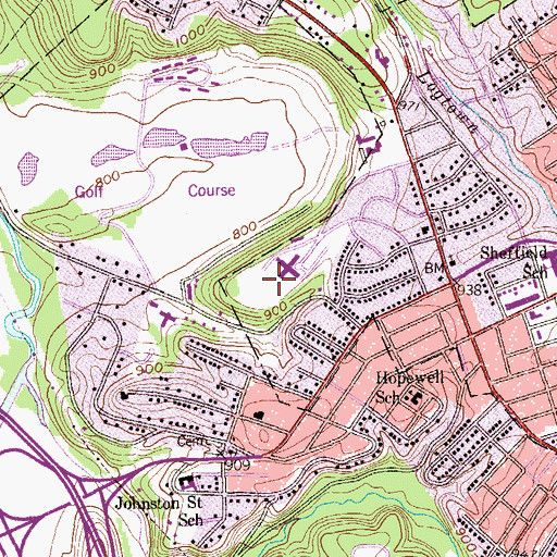 Topographic Map of Aliquippa Hospital Airport, PA