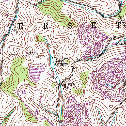 Topographic Map of Mine Number Six-Pond Six Dam, PA