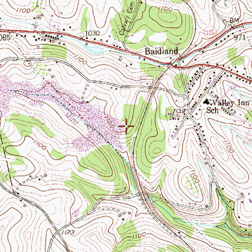 Topographic Map of Silt Pond B Dam, PA