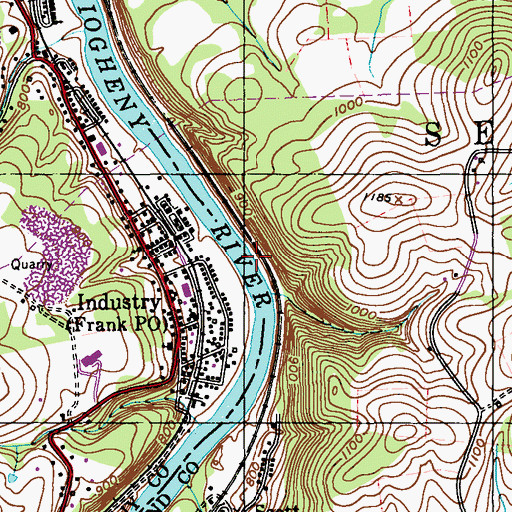 Topographic Map of Butlers Lake Dam, PA