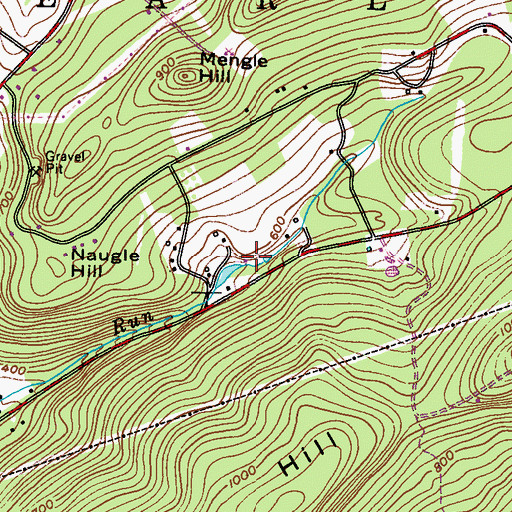 Topographic Map of Trout Run Reservoir, PA