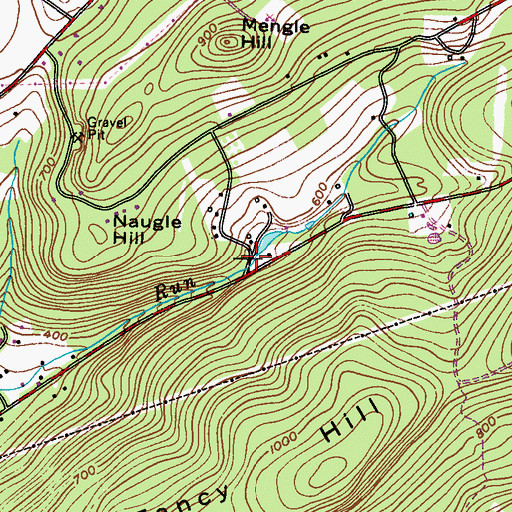 Topographic Map of Trout Run Dam, PA