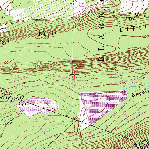 Topographic Map of Lake Choctaw, PA