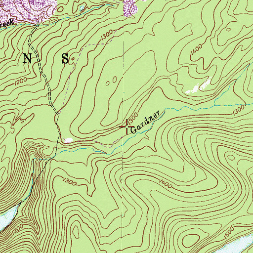 Topographic Map of Mill Creek Dam, PA