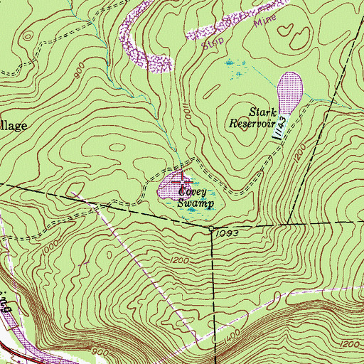 Topographic Map of Covey Dam, PA