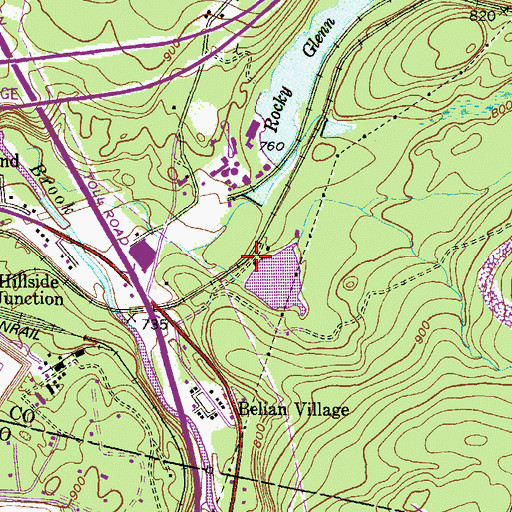 Topographic Map of Glenwood Lake Dam, PA