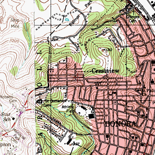 Topographic Map of Millesville, PA