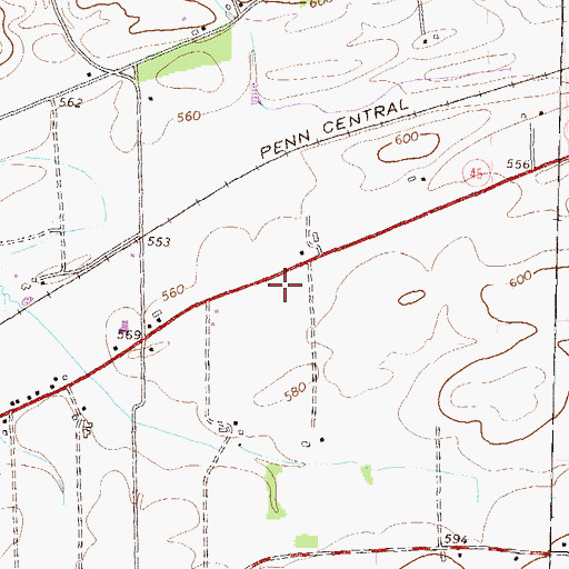 Topographic Map of Pontius School, PA