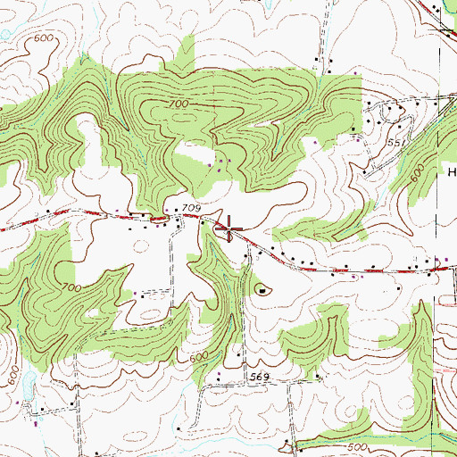 Topographic Map of Robin School, PA