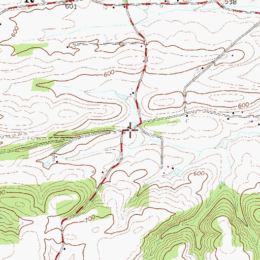 Topographic Map of Central School, PA