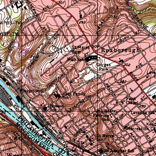 Topographic Map of Glen Willow, PA